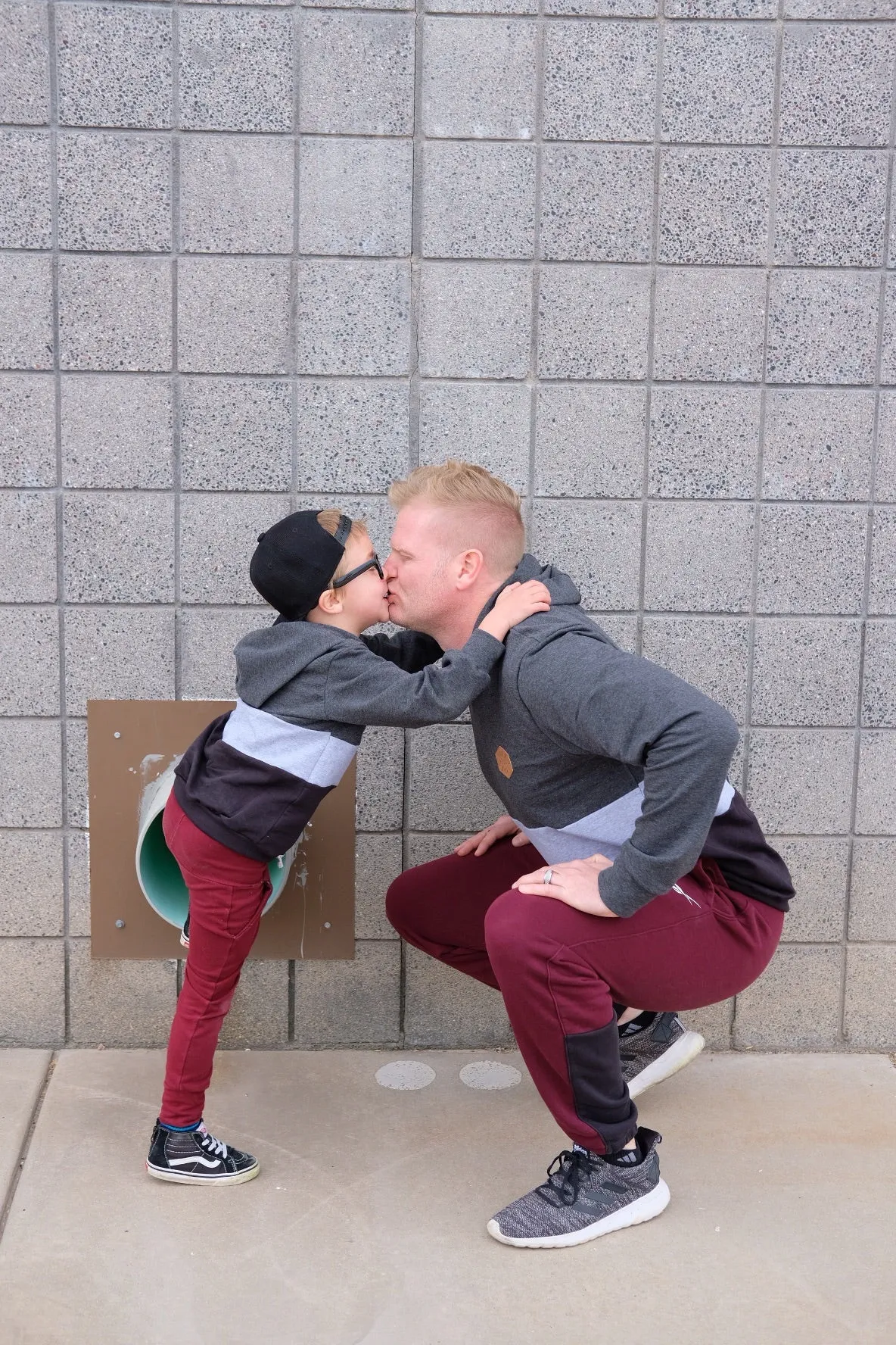 Monochrome Color Block Hoodie