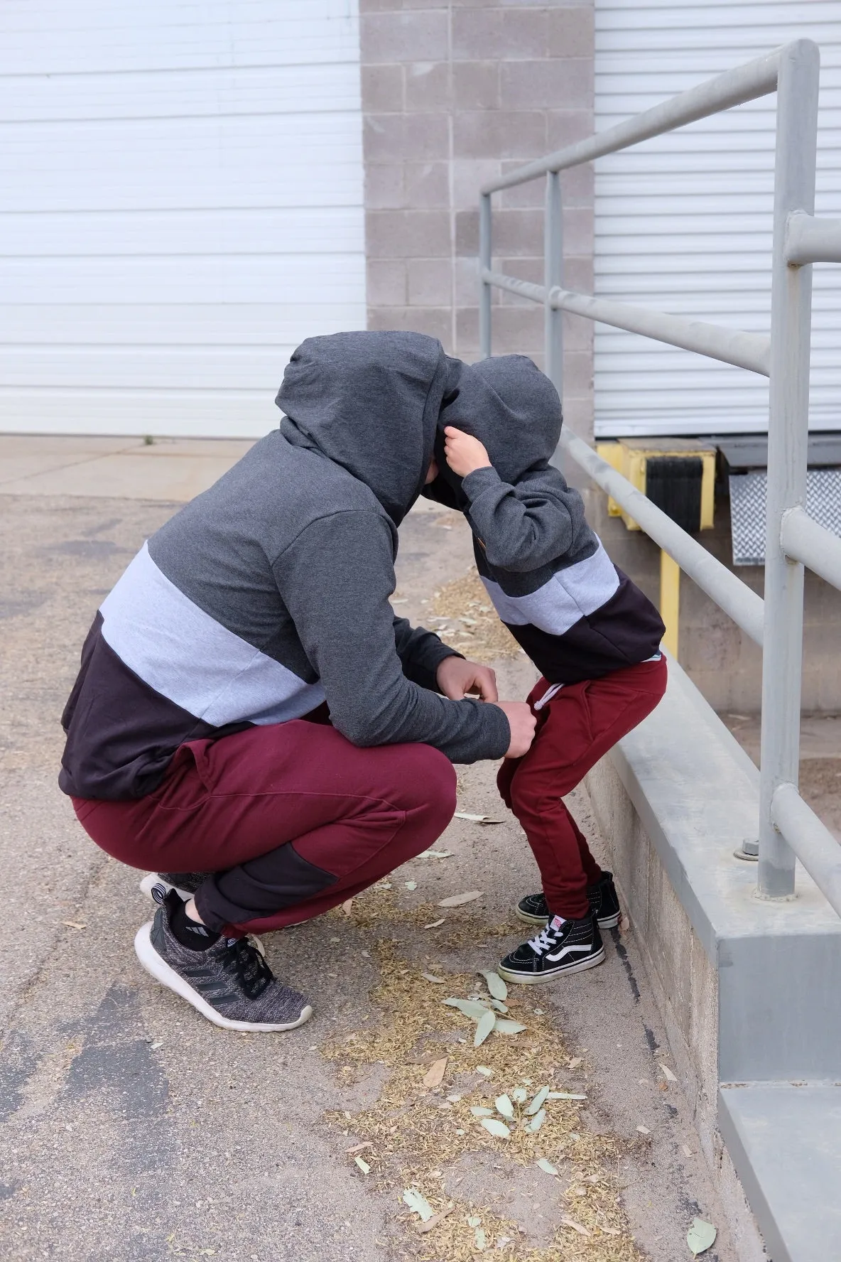 Monochrome Color Block Hoodie