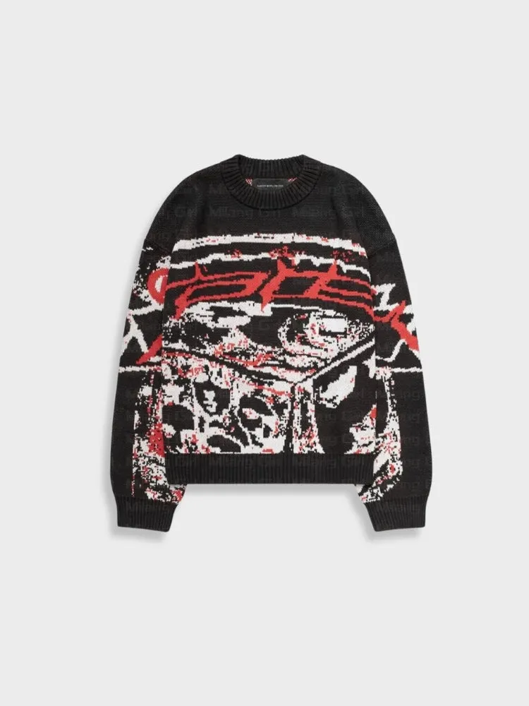 NIVORIS | Vintage Hollow Cut-Out Pullover