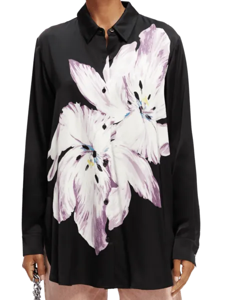 Scotch & Soda - Oversized Shirt with Tulip Print