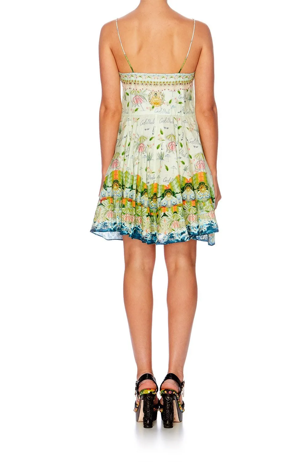 SHORT DRESS WITH TIE FRONT SUNDOWNERS