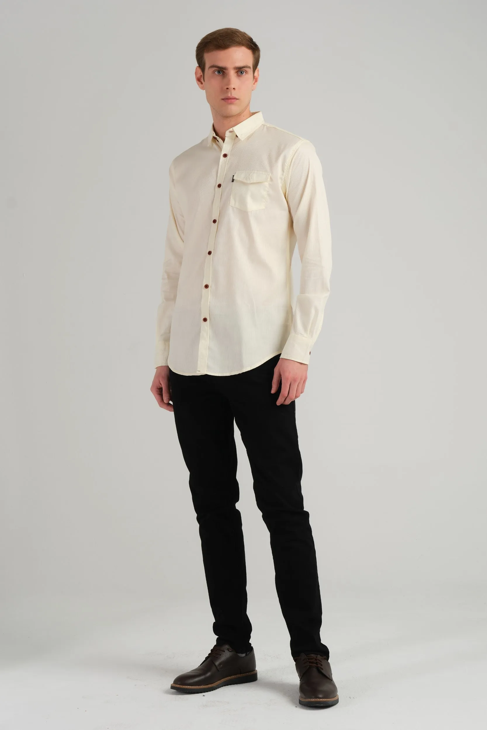 SOLID WHITE SLIM FIT SHIRT