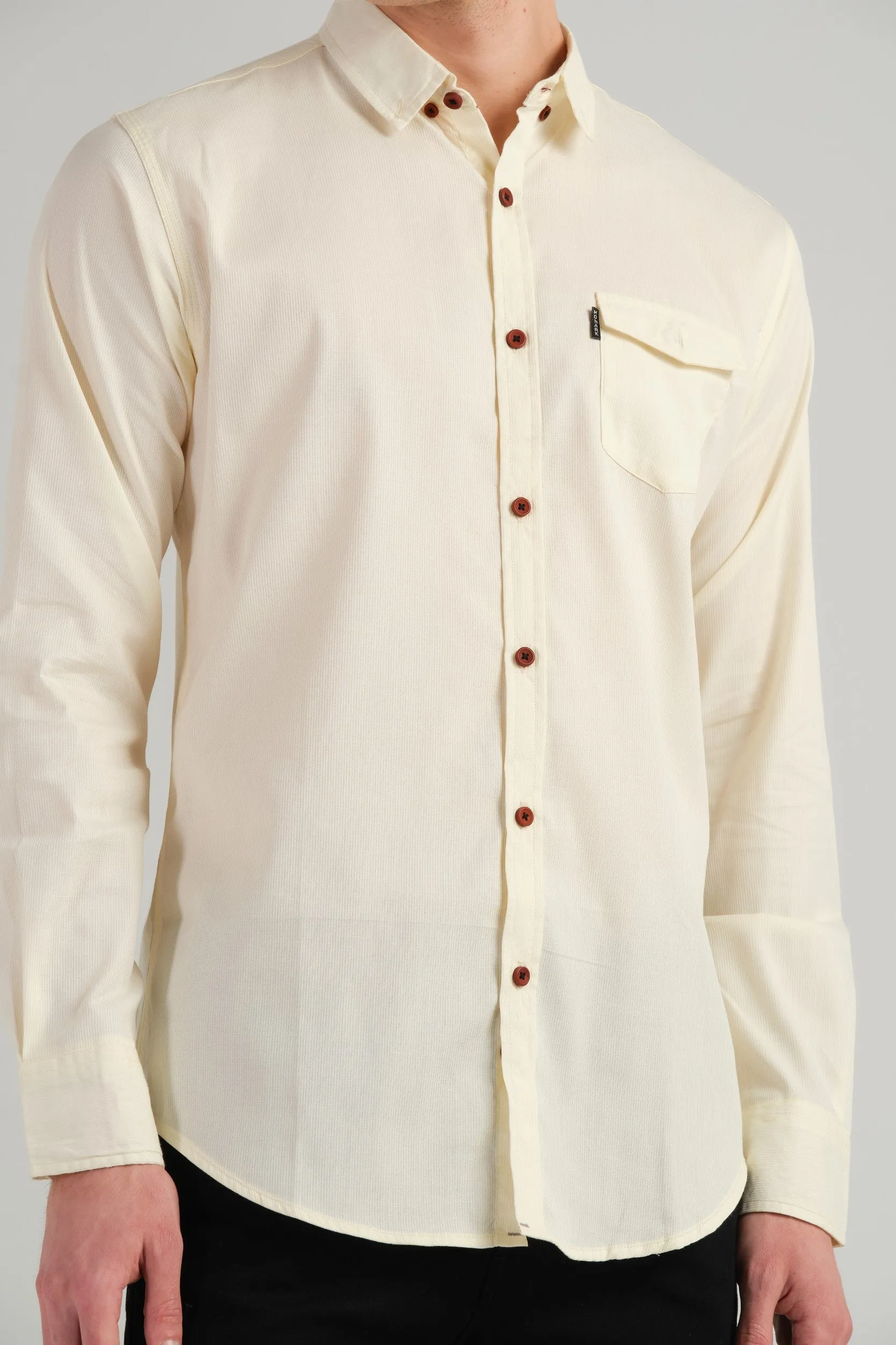 SOLID WHITE SLIM FIT SHIRT