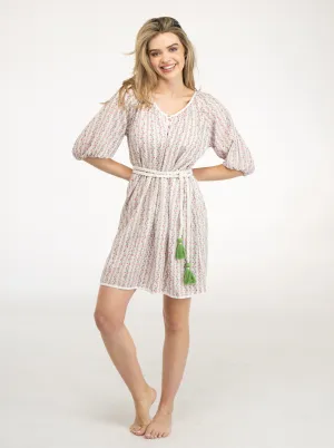 The Addy Mini Dress | Ivory Vintage Floral Embroidery
