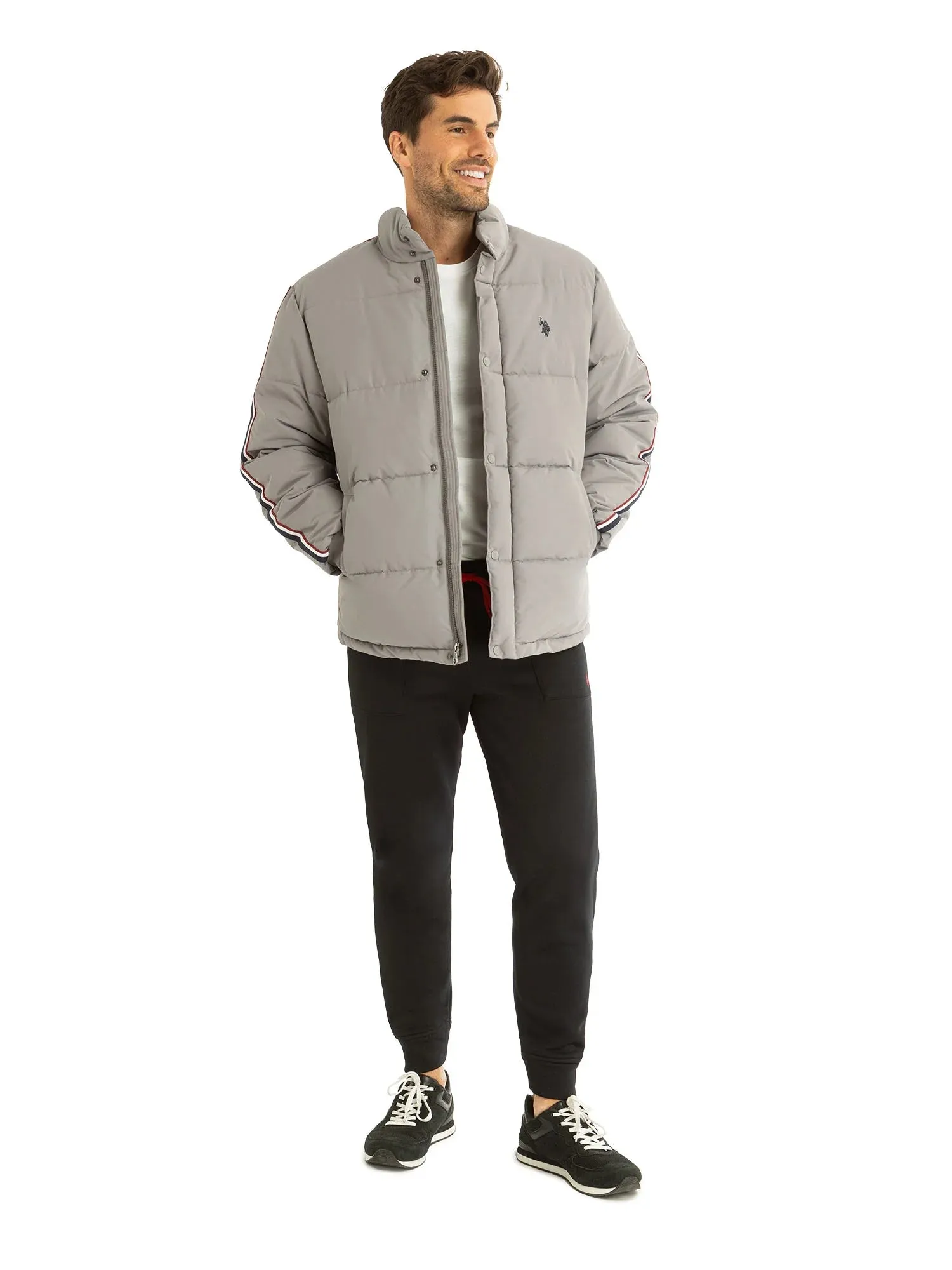 U.S. Polo Assn. Men's Varsity Bomber Puffer Jacket, Sizes S-3XL