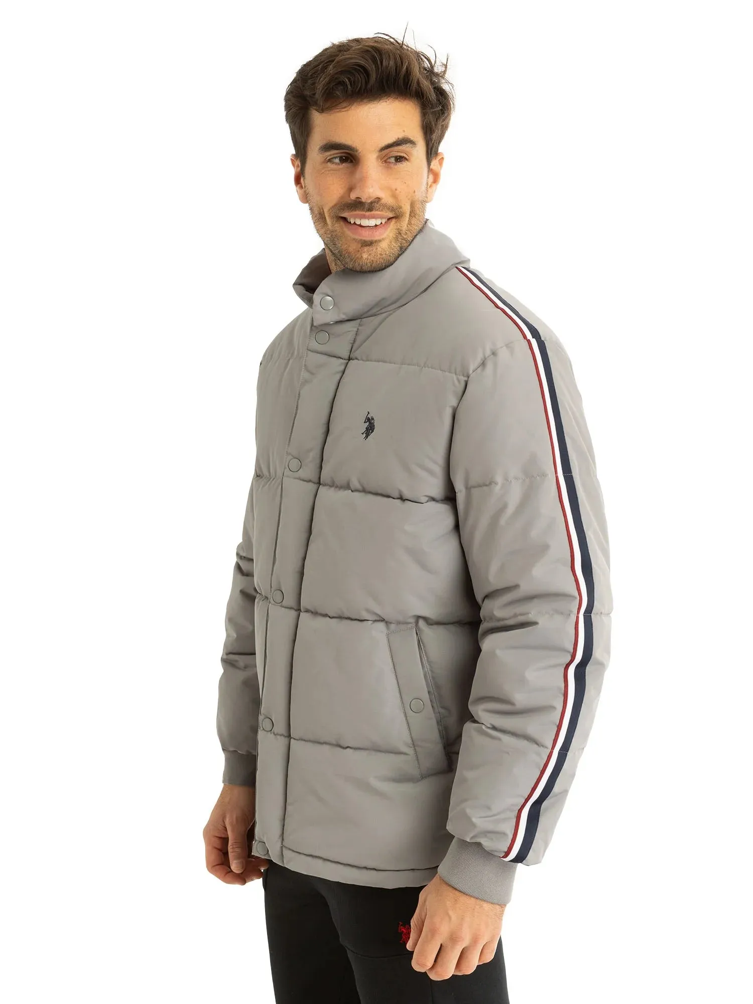 U.S. Polo Assn. Men's Varsity Bomber Puffer Jacket, Sizes S-3XL