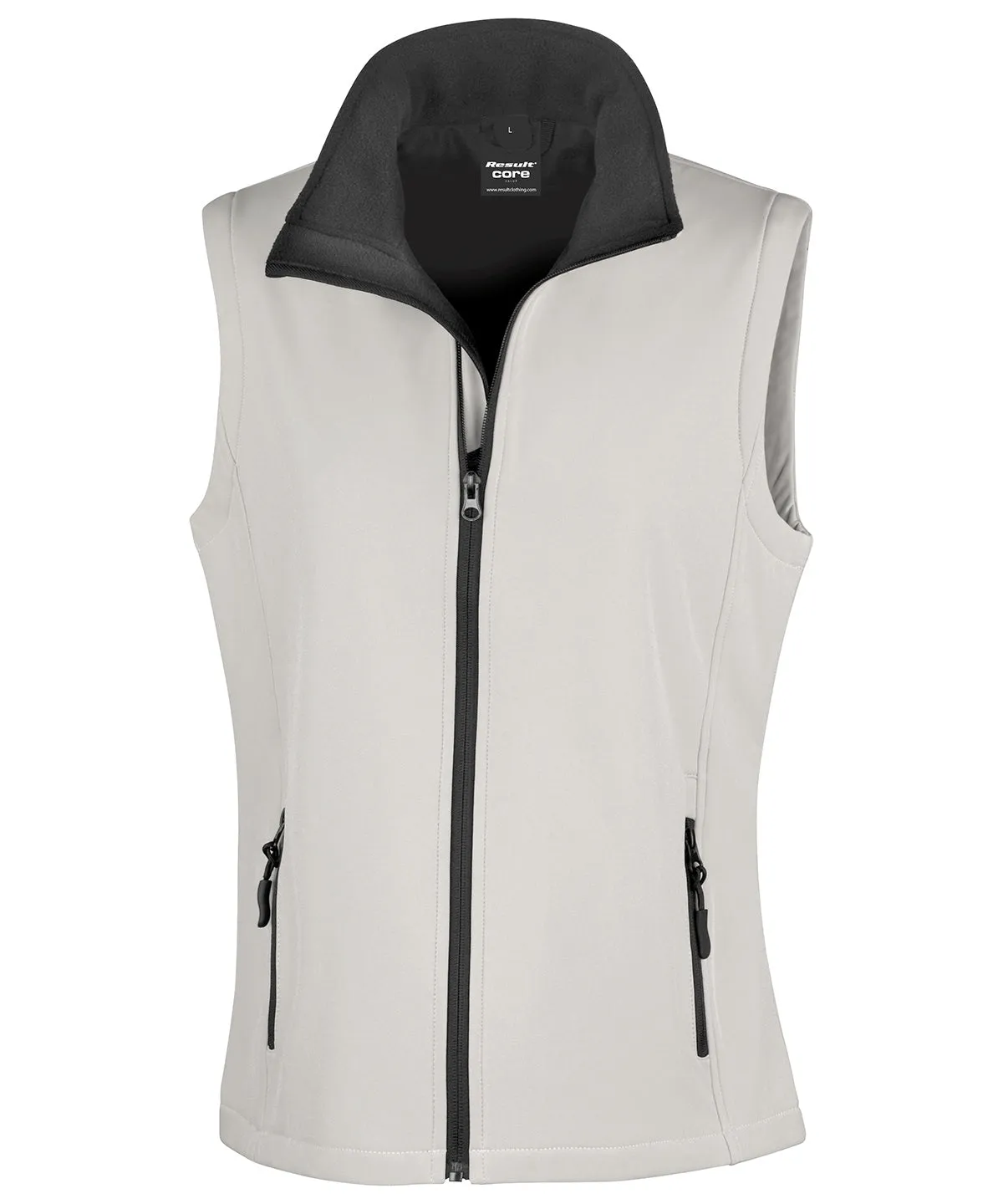 White/Black - Women's printable softshell bodywarmer