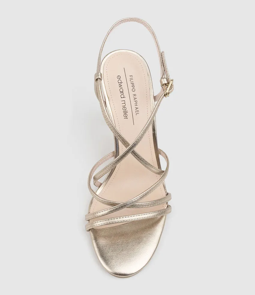 WILLA100 Strappy Sandal in Rosegold