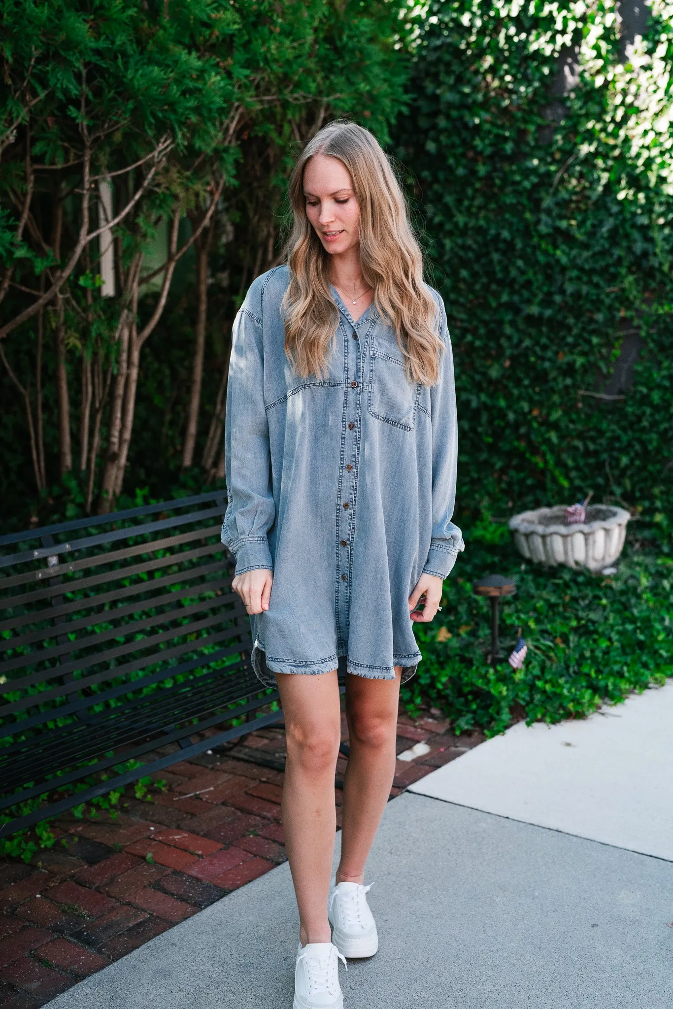 Willow Button Down Denim Dress
