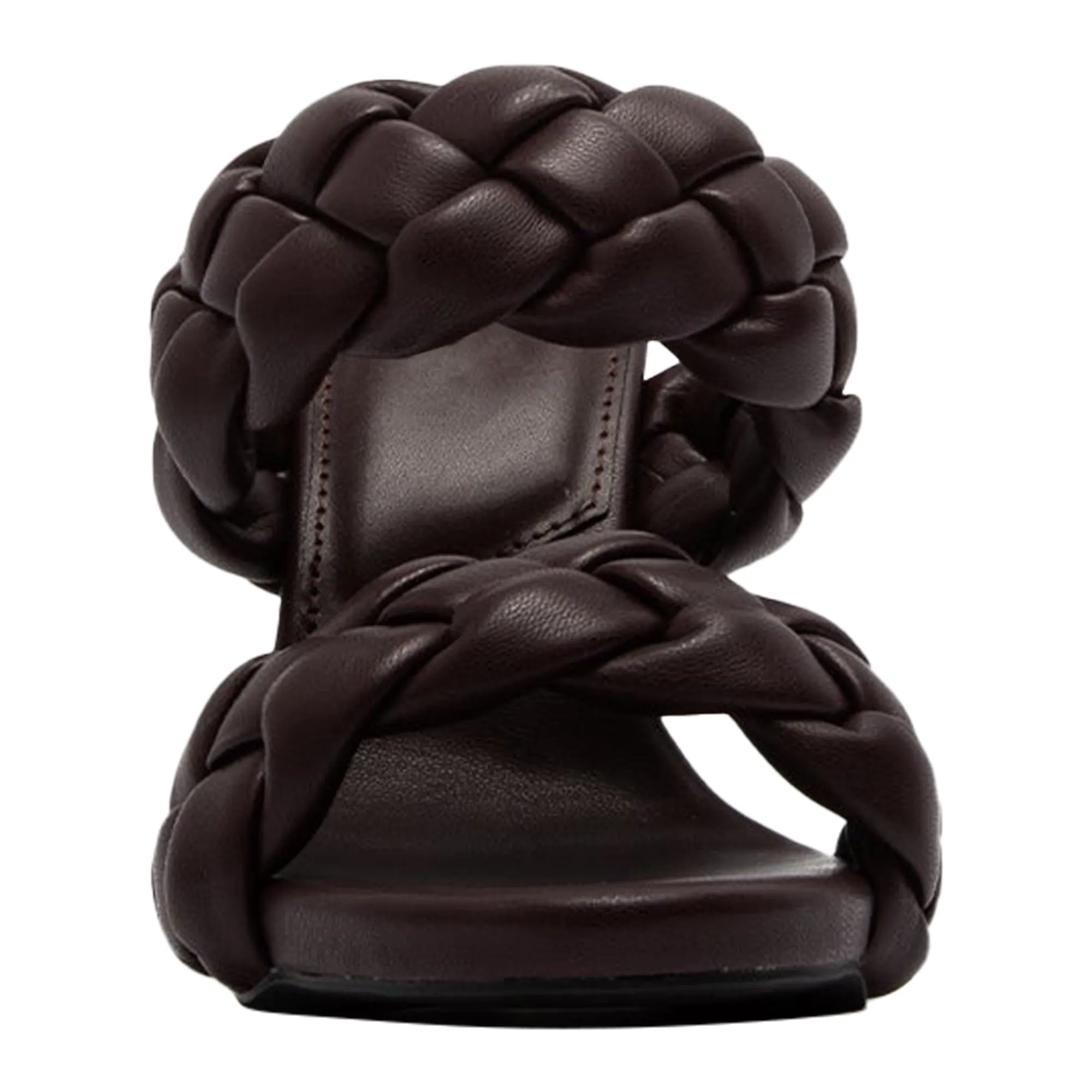 Women's Platform High Heel Sandals Strappy Double Bands Brown